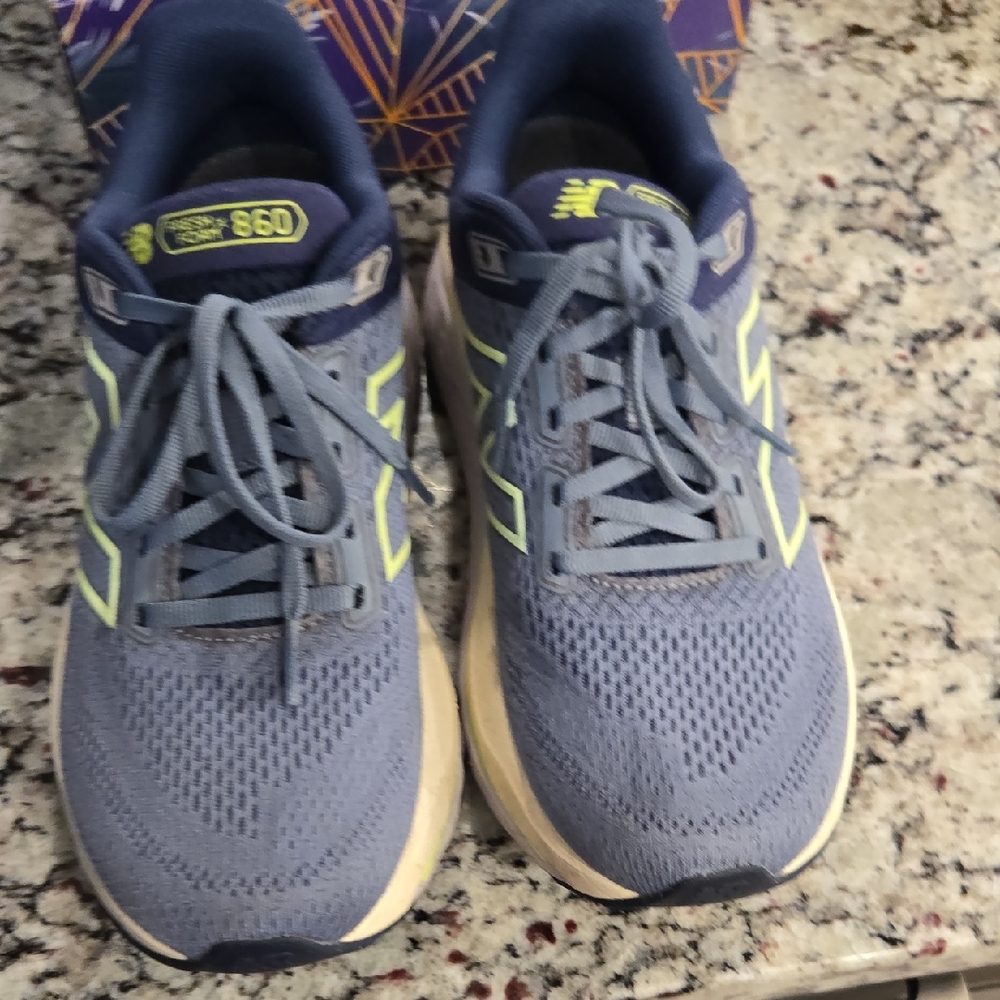 New Balance Navy and Neon Green Running Shoes